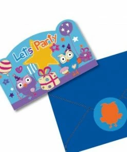 ABC Kids Giggle And Hoot Postcard Invitations With Envelopes 8 Pack