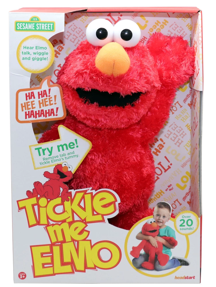 Sesame Street Tickle Me Elmo Talking Plush Toy 45cm 2 Sesame Street Tickle Me Elmo Talking Plush Toy 45cm