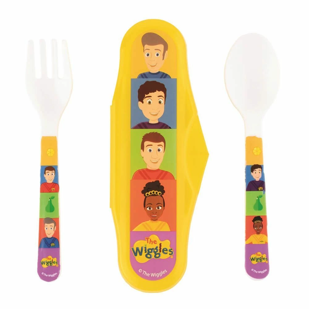The Wiggles We're All Fruit Salad 2pc Travel Cutlery Set 3 The Wiggles We're All Fruit Salad 2pc Travel Cutlery Set