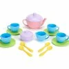 Green Toys Recycled Plastic Tea Set - 17 Pieces 1 Green Toys Recycled Plastic Tea Set - 17 Pieces -wiggles Shop MB GY002