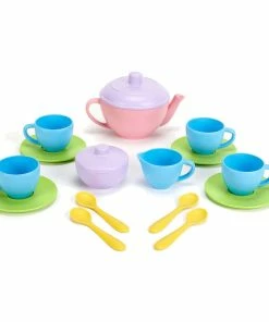 Green Toys Recycled Plastic Tea Set - 17 Pieces
