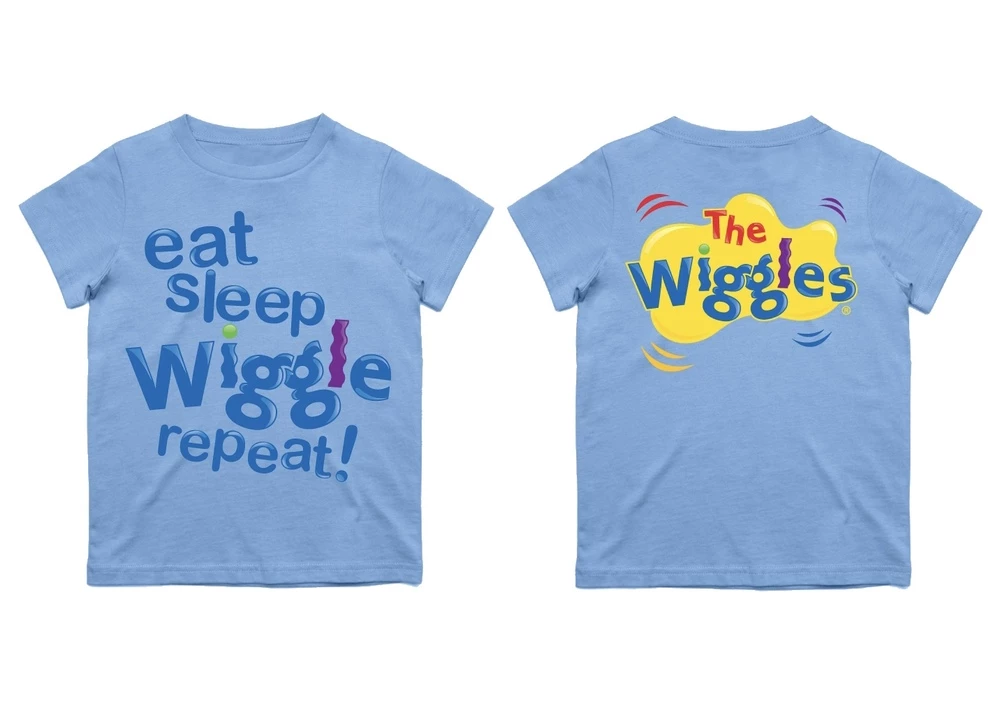 The Wiggles Eat, Sleep, Wiggle Repeat! Kids T Shirt Blue 4 The Wiggles Eat, Sleep, Wiggle Repeat! Kids T Shirt Blue - Image 2