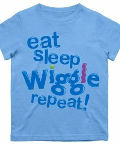 The Wiggles Eat, Sleep, Wiggle Repeat! Kids T Shirt Blue