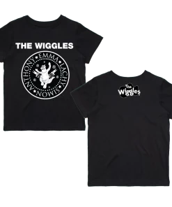 The Wiggles Presidential Seal Tour Kids T Shirt Black & White