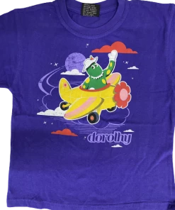 The Wiggles Dorothy The Dinosaur Plane Kids T Shirt Purple